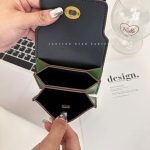 Women Fashion Simple Solid Color Lock Mini Pu Wallet - Image 4