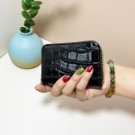 Women Fashion Crocodile Anti-Degaussing Multi-Card Mini Zipper Wallet - Image 4