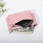 Women Fashion Solid Color Double Layer Zipper PU Detachable Wallet - Image 4