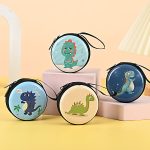 Wholesale Women Fashion Cartoon Cute Dinosaur Round Mini Wallet - Image 3
