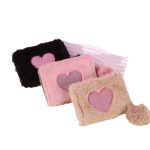 Women Fashion Plush Heart Zipper Wallet - Image 5