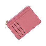 Women Fashion Simple Solid Color PU Zipper Wallet - Image 5