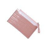 Women Fashionable Simple Crocodile Pattern Zipper Multi-Card Slot Wallet - Image 5