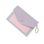 Wholesale Women Fashion Simple Color Block Flap Square Wallet - Image 5