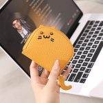 Women Cartoon Litchi Pattern Cat Zipper PU Wallet - Image 4