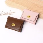 Wholesale Women Simple Solid Color Flap Lock Square Mini Wallet - Image 4