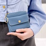 Women Fashion Casual Solid Color PU Zipper Wallets - Image 4