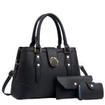 Wholesale Women Casual Simple Solid Color Handbag Set