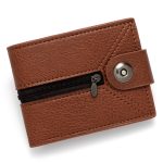 Wholesale Men Simple Magnetic Buckle Zipper Multi-Card Large Capacity Wallet - Image 4
