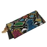 Wholesale Women Fashion Snake Skin Pattern Multi-Function Long Wallet - Image 2