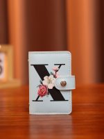 Women Fashion Letter Floral Element Printed Small Card Bag Wallets - Image 4