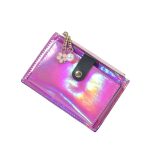 Wholesale Women Fashion Simple Solid Color Laser Wallet - Image 4