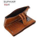 Wholesale Women Vintage Waxed Leather Rfid Anti-Magnetic Wallet - Image 6