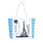 Wholesale Women Fashion Casual Printed Large Capacity Canvas Beach Bag - Image 5