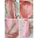Wholesale Women Simple Solid Color Letter Printing Large Capacity Canvas Shopping Bag - Image 4