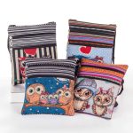Wholesale Women'S Ethnic Double Zip Owl Print Shopping Bag - Image 4