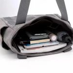 Wholesale Women Casual Solid Color Large Capacity Clutch One Shoulder Tote Canvas Bag - Image 5