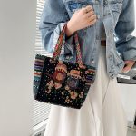 Wholesale Women Fashion Ethnic Embroidered Canvas Tote Bag - Image 5
