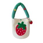 Wholesale Women Fashion Strawberry Embroidered Canvas Tote Bag - Image 4