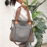 Wholesale Women Casual Hand-Held zipper Large Capacity Canvas Bag