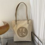 Wholesale Women Simple Casual Letter Large Capacity Square Canvas Tote Bag - Image 4