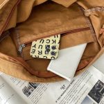 Wholesale Women Casual Solid Color Canvas Large Capacity Shoulder Bag - Image 3