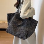 Wholesale Women Fashionable Large Capacity Leopard Printed Canvas Tote Bag - Image 5