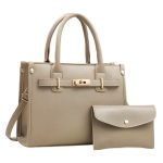 Wholesale Women Fashion Casual Solid Color Large Capacity Handbag Two-Piece Set