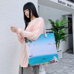 Wholesale Women Fashion Linen Fabric Canvas Ethnic Style Tote Bag - Image 4