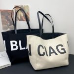 Wholesale Casual Simple Large Capacity Letter Vintage Canvas Tote Bag