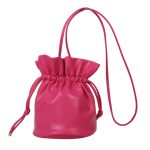 Women Fashion Casual Solid Color Drawstring Bucket Crossbody Bag - Image 5