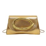 Wholesale Women Fashion Casual Solid Color Metal Buckle Simple Chain Crossbody Bag - Image 4