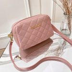 Wholesale Simple Solid Color Diamond Stitch Crossbody Bag - Image 4