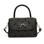 Wholesale Women Fashion Elegant Bowknot Dot Magnetic Buckle Crossbody Bag - Image 3