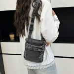 Wholesale Women Fashion Casual Mini Denim Crossbody Bag - Image 5