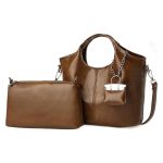 Wholesale Women Fashion Casual Solid Color Cowhide Pattern Large Capacity Handbag