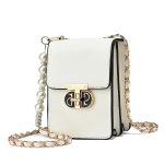 Women Fashion Casual Solid Color Chain Crossbody Bag - Image 4