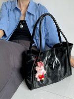 Women Casual Simple Solid Color Large Capacity Tote Bag - Image 4