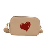 Wholesale Fashion Heart Print Wide Strap Crossbody Bag - Image 5