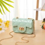 Wholesale Women Fashion Simple Solid Color Flap Metal Buckle Mini Chain Shoulder Crossbody Bag - Image 3