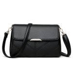 Women Casual Solid Color Leather Pu Crossbody Bag - Image 5