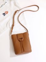 Women Soft Leather Solid Color Crossbody Mobile Phone Bag - Image 5