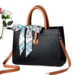 Wholesale Women Fashion Solid Color Ribbon Large Capacity Handbag