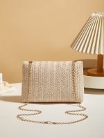 Fashion Women Summer Vacation Straw Woven Messenger Bag - Image 5