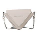Wholesale Women Fashion Casual Solid Color Pu Mini Triangle Crossbody Bag - Image 2
