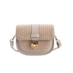 Wholesale Women Fashion Contrast Color Straw Woven Crossbody Bag - Image 5