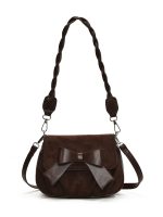 Wholesale Women Fashion Elegant Solid Color Pleated Bowknot Crossbody Bag - Image 5