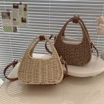 Wholesale Women Fashion Casual Straw Woven Beach Crossbody Bag - Image 4