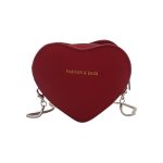 Wholesale Women Fashion Creative Solid Color Love-Shaped Chain Crossbody Bag - Image 4