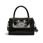 Wholesale Women Fashion Solid Color Butterfly Buckle Square Crossbody Bag - Image 5